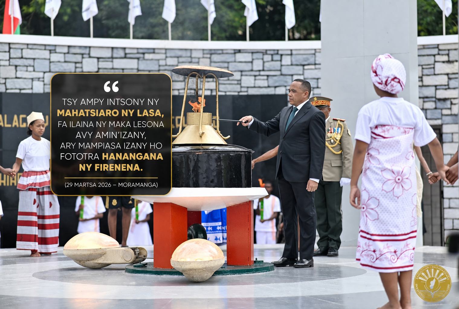 Fankalazana ny totlona 29 martsa 1947, hafata sy antso nataon'ny Filoha ichaël Randrianirina