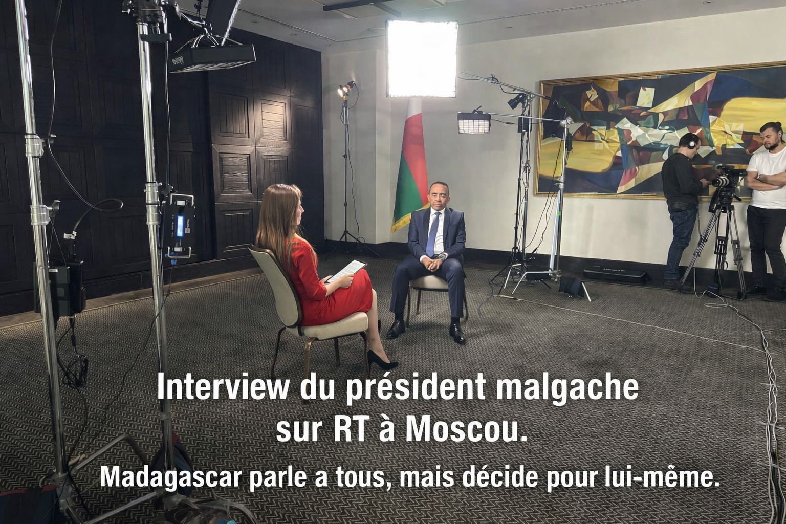 Interview du président malgache sur RT à Moscou, débat sur liberté d’expression et souveraineté narrative