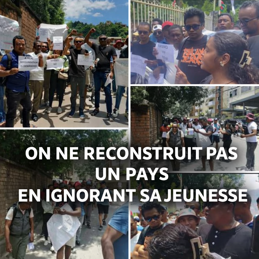 Manifestation pacifique à Tsimbazaza : “On ne reconstruit pas un pays en ignorant sa jeunesse”.