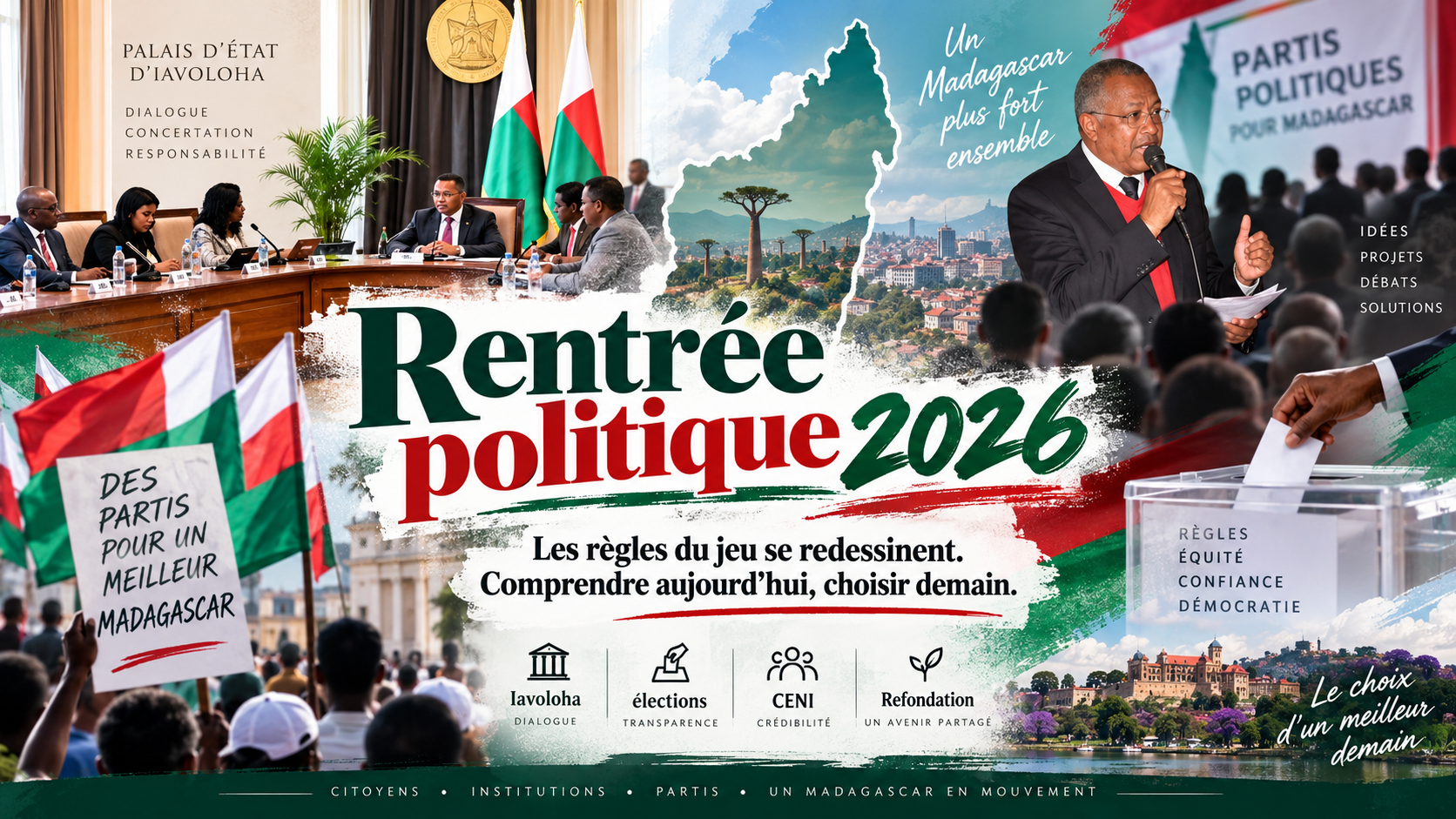 Rentrée politique à Madagascar en 2026 : consultations à Iavoloha, réforme électorale, CENI et préparation des prochaines élections